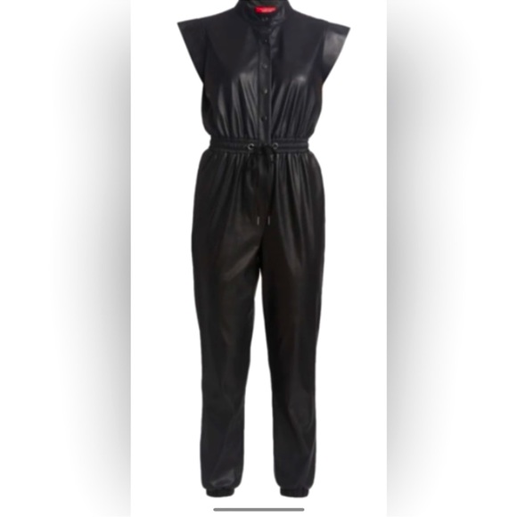 philanthropy Pants - PHILANTHROPY VEGAN LEATHER JUMPSUIT